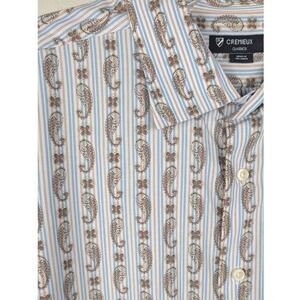 Cremieux Classics XXL Men's Long Sleeve Button Down Shirt Striped Paisley 2X‎